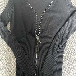 Beautiful zipper with jewel sweater